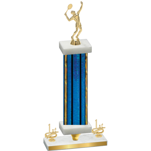 Premium Single Blue Glacier First Place Tennis Trophy