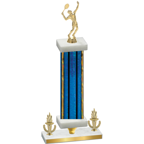 Premium Single Blue Glacier Victory Tennis Trophy