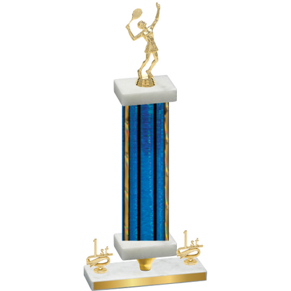 Premium Single Blue Glacier First Place Tennis Trophy