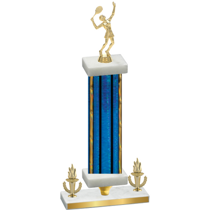 Premium Single Blue Glacier Victory Tennis Trophy