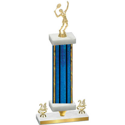 Premium Single Blue Glacier Year Tennis Trophy