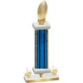 Premium Single Blue Glacier First Place Football Trophy