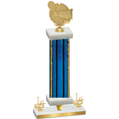 Premium Single Blue Glacier First Place Tennis Trophy