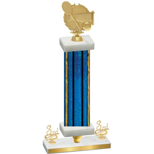 Premium Single Blue Glacier Third Place Tennis Trophy