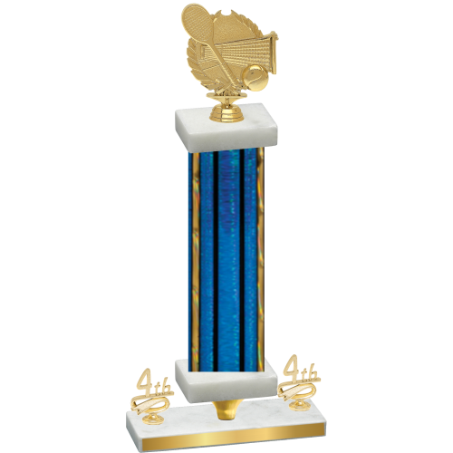 Premium Single Blue Glacier Fourth Place Tennis Trophy