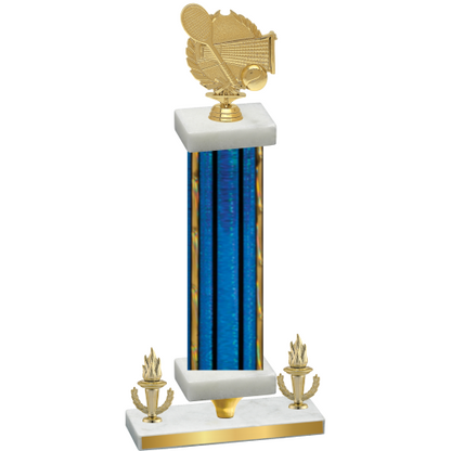 Premium Single Blue Glacier Victory Tennis Trophy