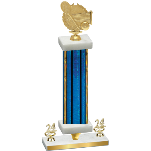 Premium Single Blue Glacier Year Tennis Trophy