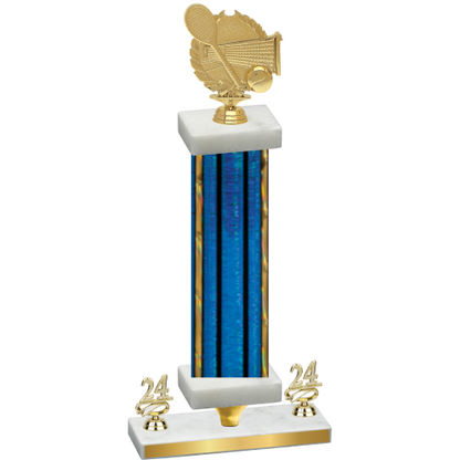 Premium Single Blue Glacier Year Tennis Trophy