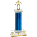 Premium Single Blue Glacier Second Place Wrestling Trophy