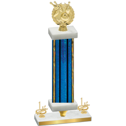 Premium Single Blue Glacier First Place Bowling Trophy