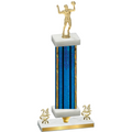 Premium Single Blue Glacier Year Volleyball Trophy