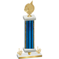 Premium Single Blue Glacier First Place Volleyball Trophy