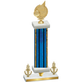 Premium Single Blue Glacier Victory Volleyball Trophy