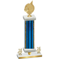 Premium Single Blue Glacier Year Volleyball Trophy