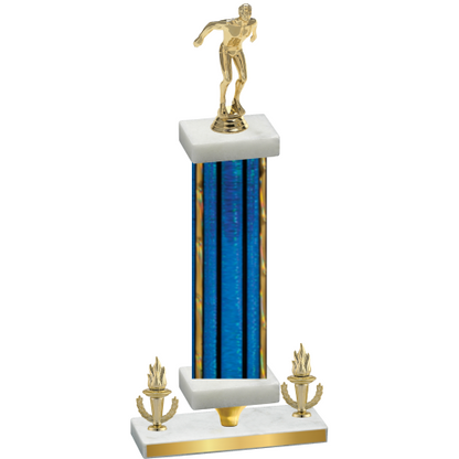 Premium Single Blue Glacier Victory Swimming Trophy