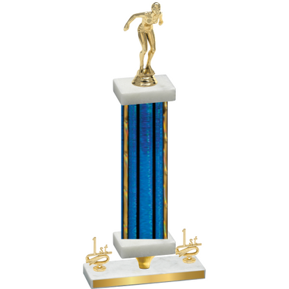 Premium Single Blue Glacier First Place Tennis Trophy