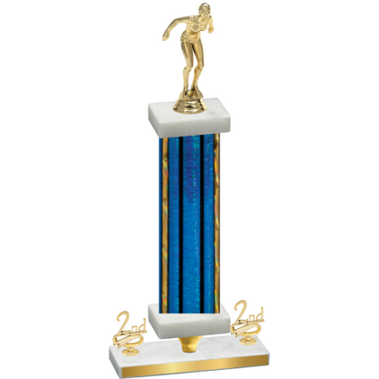 Premium Single Blue Glacier Second Place Tennis Trophy