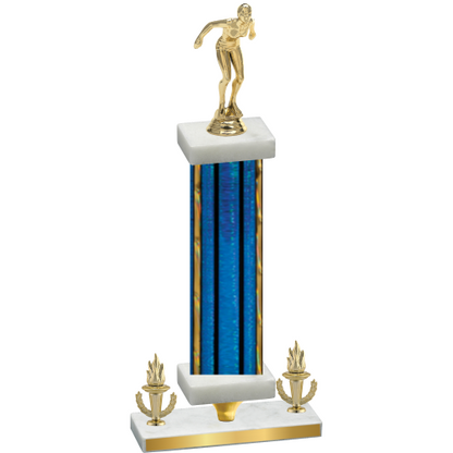 Premium Single Blue Glacier Victory Tennis Trophy