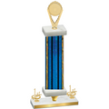 Premium Single Blue Glacier First Place Insert Trophy