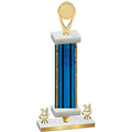 Premium Single Blue Glacier Year Insert Trophy