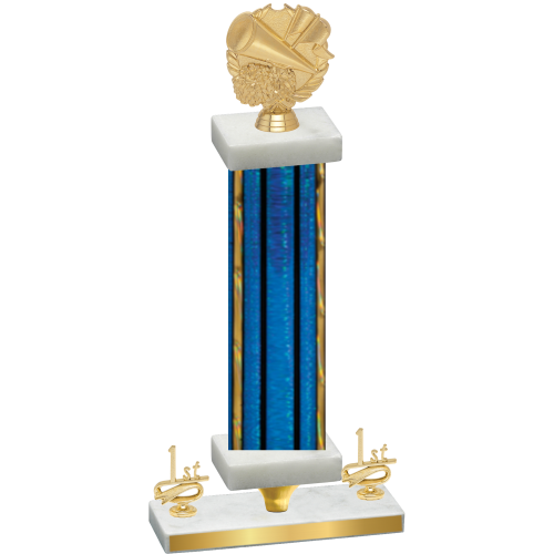 Premium Single Blue Glacier First Place Cheerleading Trophy