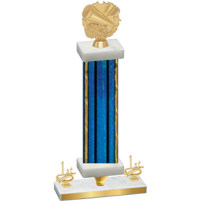Premium Single Blue Glacier First Place Cheerleading Trophy