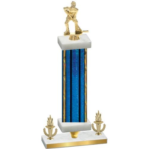 Premium Single Blue Glacier Victory Hockey Trophy