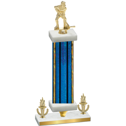 Premium Single Blue Glacier Victory Hockey Trophy