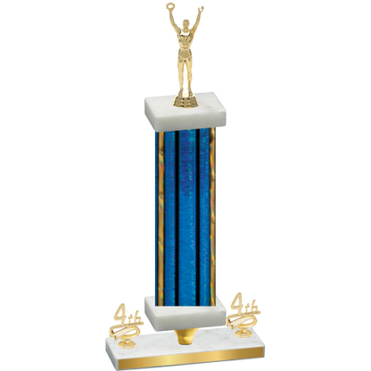 Premium Single Blue Glacier Fourth Place Victory Trophy