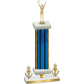 Premium Single Blue Glacier Victory Victory Trophy