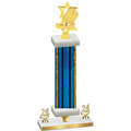 Premium Single Blue Glacier Year Pickleball Trophy