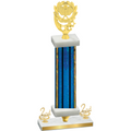 Premium Single Blue Glacier Second Place Pickleball Trophy