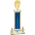Premium Single Blue Glacier Victory Pickleball Trophy