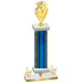 Premium Single Blue Glacier Third Place Pickleball Trophy