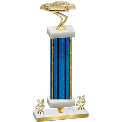 Premium Single Blue Glacier Year Cars Trophy