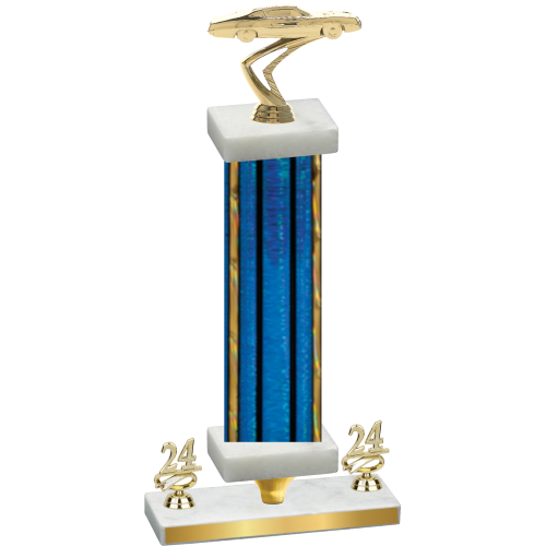 Premium Single Blue Glacier Year Cars Trophy