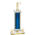 Premium Single Blue Glacier Second Place Archery Trophy