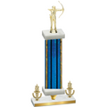 Premium Single Blue Glacier Victory Archery Trophy
