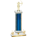 Premium Single Blue Glacier First Place Archery Trophy
