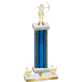 Premium Single Blue Glacier Second Place Archery Trophy