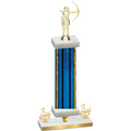 Premium Single Blue Glacier Third Place Archery Trophy