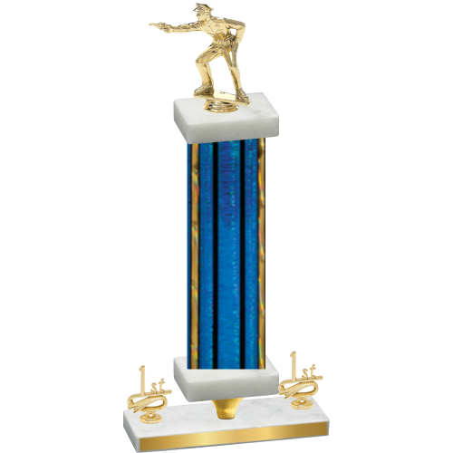 Premium Single Blue Glacier First Place Shooter Trophy