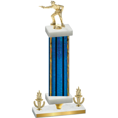 Premium Single Blue Glacier Victory Shooter Trophy