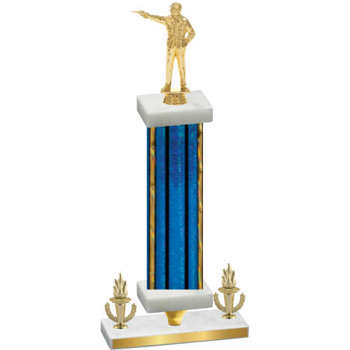 Premium Single Blue Glacier Victory Shooter Trophy