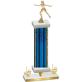 Premium Single Blue Glacier First Place Skater Trophy