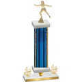 Premium Single Blue Glacier Fourth Place Skater Trophy