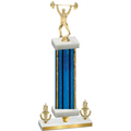 Premium Single Blue Glacier Victory Weights Trophy