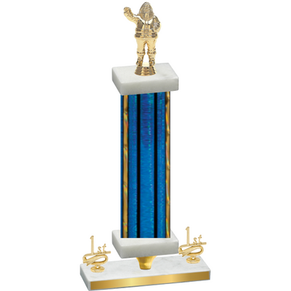 Premium Single Blue Glacier First Place Holiday Trophy
