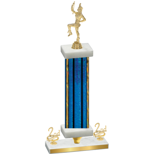 Premium Single Blue Glacier Second Place Majorette Trophy