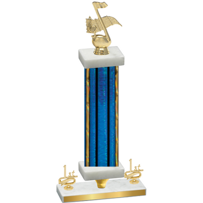 Premium Single Blue Glacier First Place Music Trophy